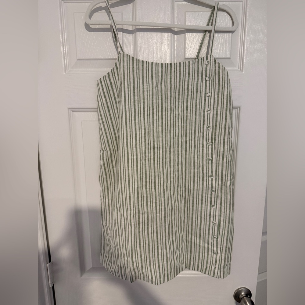 Abercrombie & Fitch Green Striped Mini Dress